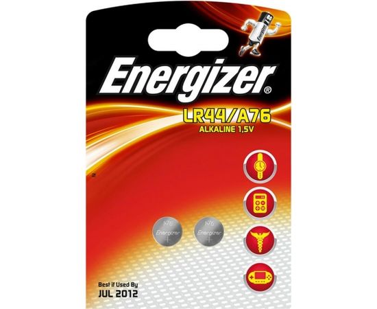 Energizer LR44 A76 AG13 PX76A G13A 1.5V Batteries 2pcs (Ir veikalā)