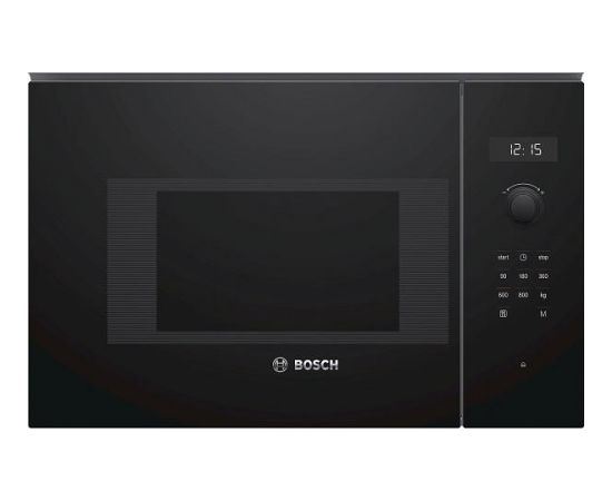 BOSCH BFL524MB0 Iebūvējama mikroviļņu krāsns melna 20L 800W kr. enģe 297mm