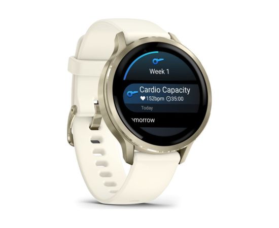 Garmin   Venu 4 - 41mm, Lunar Gold with Bone Silicone Band sports watch