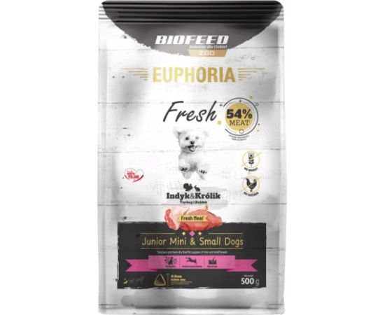 BIOFEED Euphoria Fresh Junior Turkey with rabbit XS/S - dry dog food - 500g