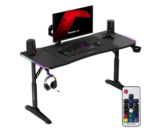 Biurko gamingowe Huzaro Hero 3.6 RGB Black Gaming galdi
