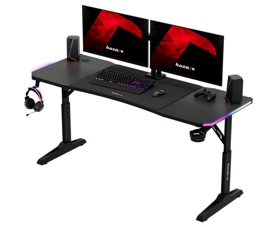 Biurko gamingowe Huzaro Hero 4.6 RGB Black Gaming galdi