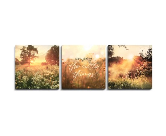 Kanvas kompl. 3x32x32cm SUMMERY Gleznas, kanvas un plākati