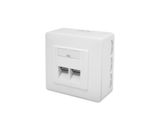 DIGITUS CAT6 modular wall outlet 2xRJ45 shielded