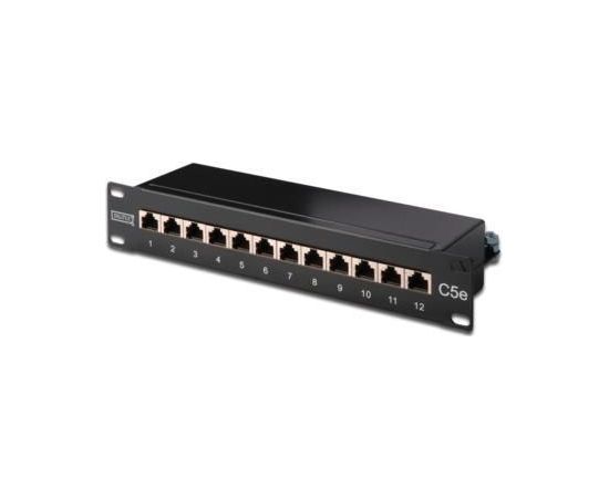 DIGITUS CAT 5e, Class D Patch Panel, 12 port shielded