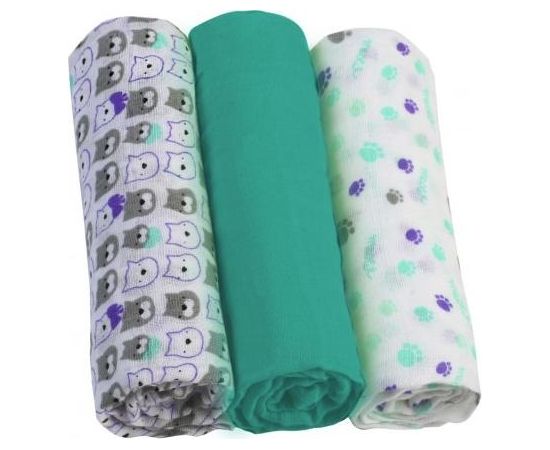 Muslīna autiņu komplekts (3 gab.) mint BabyOno 348/05 Bērnu gultasveļa