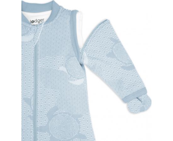 Lodger Hopper Matcha Turtle guļammaiss ar noņemamām piedurknēm, Blue Fogg, 50/62 - HPM 110_50/62 Miega guļammaisi, pidžamas