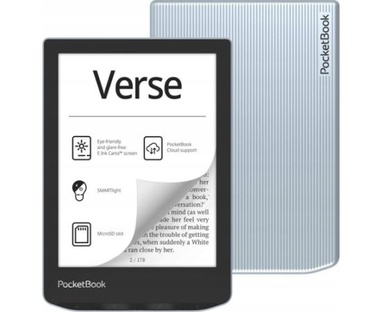 PocketBook Verse, Bright Blue, 512MB RAM, 8GB Flash 6"