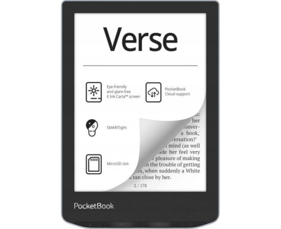 PocketBook Verse, Bright Blue, 512MB RAM, 8GB Flash 6"