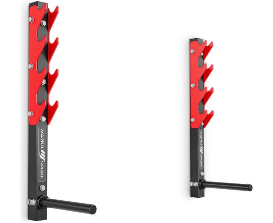 Pie sienas stiprināms svaru un stieņu uzglabāšanas statīvs MH-S208 - Marbo Sport Svaru stieņa statīvi