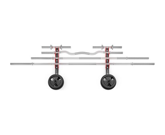 Pie sienas stiprināms svaru un stieņu uzglabāšanas statīvs MH-S208 - Marbo Sport Svaru stieņa statīvi