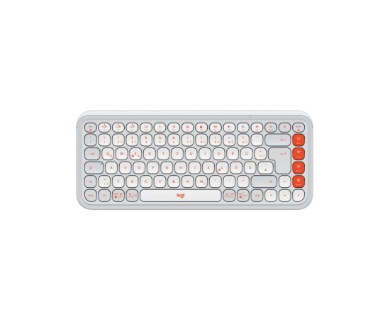 Logitech POP ICON KEYS OFF White Orange US Klaviatūras