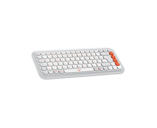Logitech POP ICON KEYS OFF White Orange US Klaviatūras