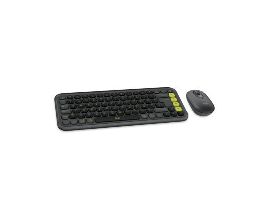 Logitech POP ICON COMBO Graphite Green US Klaviatūra + Pele