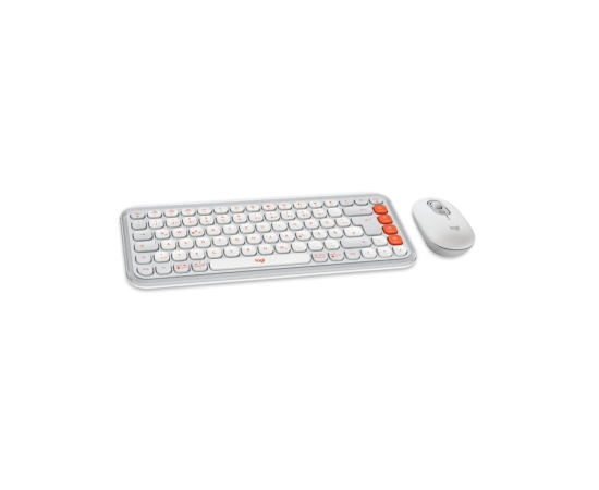LOGITECH POP ICON COMBO - OFF WHITE - US INT'L - BT  - INTNL-973 Клавиатуры