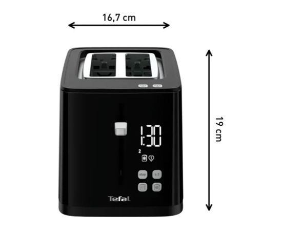 TEFAL Toaster TT6408 Power 850 W Number of slots 2 Housing material Plastic Black