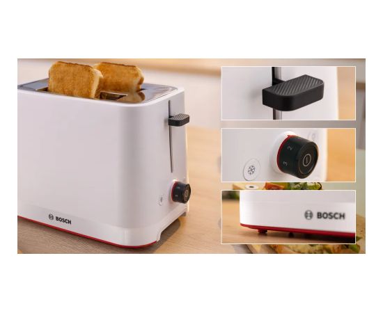 Bosch Compact Toaster TAT3M121 MyMoment Number of slots 2 Housing material Plastic White