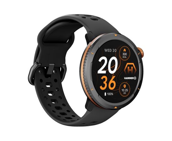 Hammer Watch 2 Lite Smart watch AMOLED 1.43" Waterproof Black