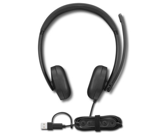Lenovo Wired VoIP Headset 5000 (Teams) Built-in microphone USB Type-A, USB Type-C Black Austiņas