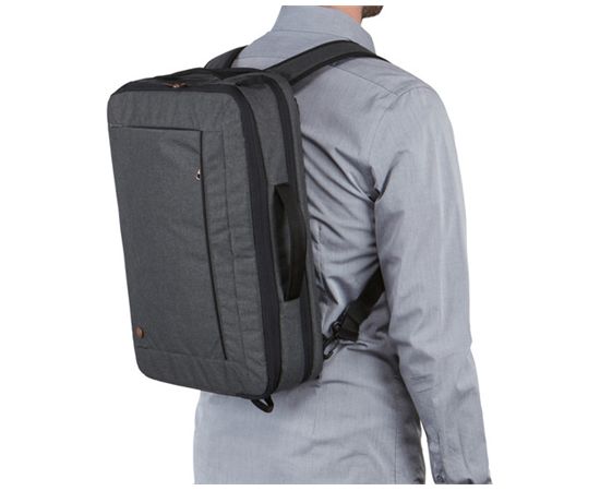 Case Logic Era Hybrid Briefcase Fits up to size 15.6 " Messenger - Briefcase/Backpack Obsidian Shoulder strap