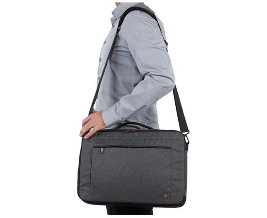 Case Logic Era Hybrid Briefcase Fits up to size 15.6 " Messenger - Briefcase/Backpack Obsidian Shoulder strap