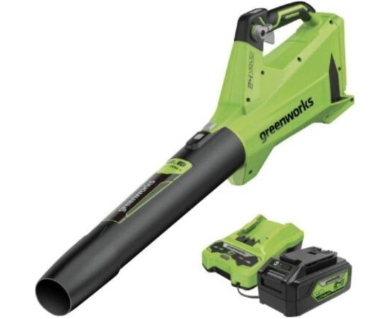 Akumulatora lapu pūtējs Greenworks BL24L411-01; 24 V; 1x4,0 Ah akum.