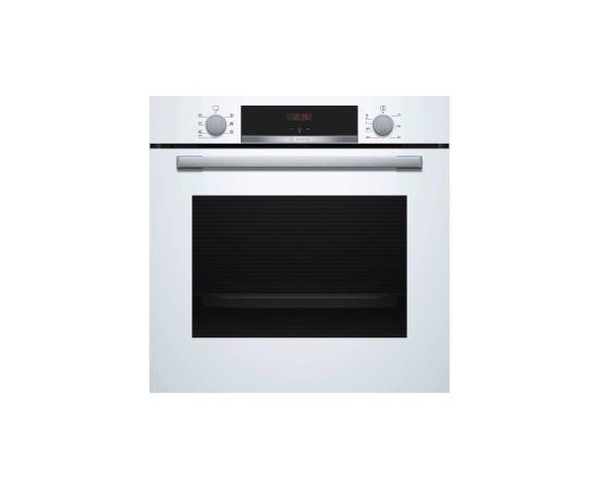 BOSCH HBA533BW0S cepeškrāsns, iebūvējama, 71L, balta, 3D Hot air plus, Display