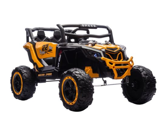 Lean Cars M2 Yellow Battery-Powered Vehicle 4x4