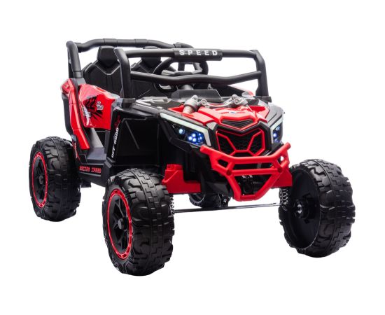Lean Cars M2 Red Battery-Powered Vehicle 4x4