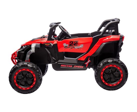 Lean Cars M1 Red Battery-Powered Vehicle 4x4
