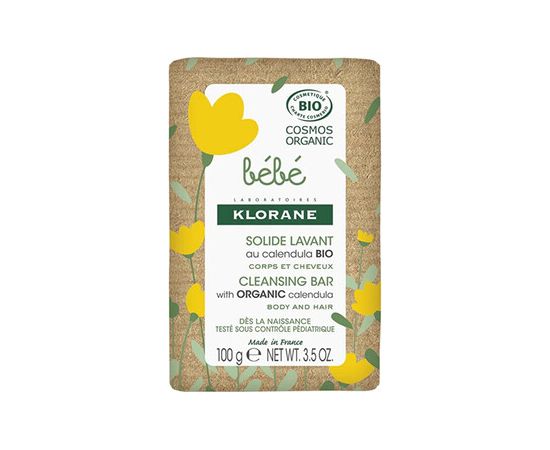 Klorane Bébé Cleansing Bar - Jemné mýdlo s bio měsíčkem 100.0g Smaržas - NESAKĀRTOTS