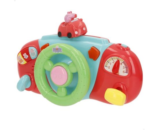 Playgo Muzikāla rotaļlieta stūre Peppa Pig ar skaņu no 6 men. CB39159 Muzikālās rotaļlietas