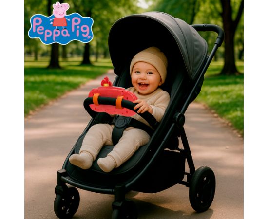 Playgo Muzikāla rotaļlieta stūre Peppa Pig ar skaņu no 6 men. CB39159 Muzikālās rotaļlietas