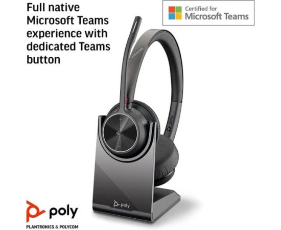 Plantronics Voyager 4320 MS USB-A Stereo CS - with Charge Stand Austiņas