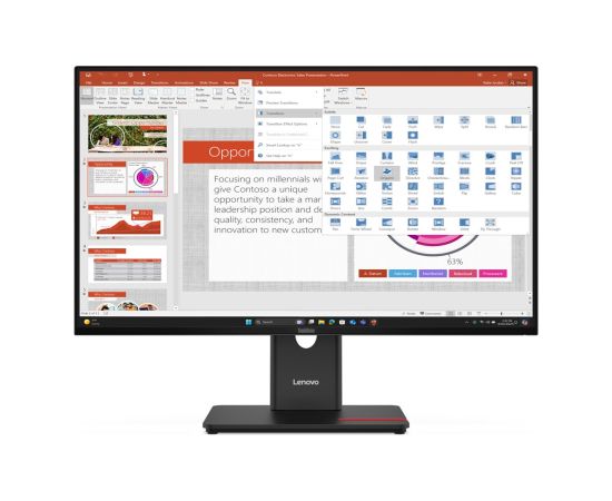 Lenovo ThinkVision T27-40 LED display 68.6 cm (27") 1920 x 1080 pixels Full HD Black