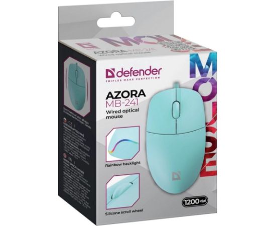 WIRED MOUSE DEFENDER AZORA MB-241 RF MINT 1200dpi 3P