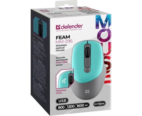MOUSE DEFENDER FEAM MM-296 RF SILENT MINT