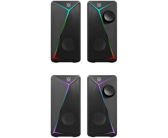 PC Speakers 2.0 DEFENDER J5 2.0 6W LED USB black