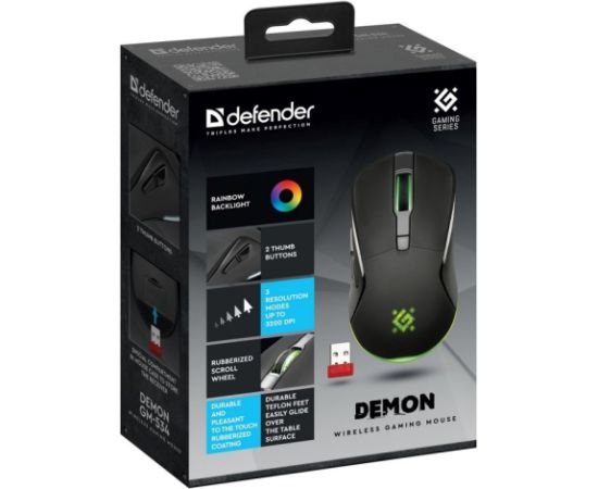 WIRELESS MOUSE DEFENDER DEMON GM-534 RF 3200DPI 6P