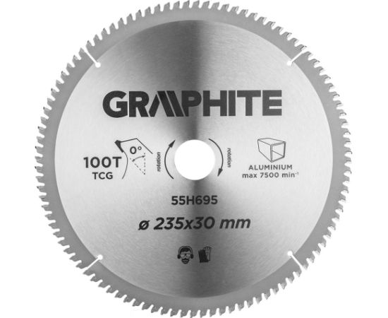 Griešanas disks alumīnijam Graphite 55H695; 235x30 mm