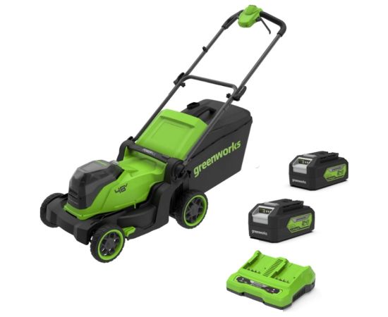Akumulatora zāles pļāvējs Greenworks MO48L422-01; 2x24 V; 2x4,0 Ah akum.