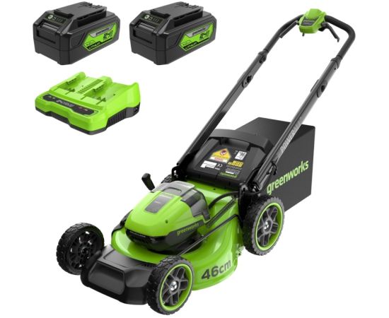 Akumulatora zāles pļāvēja pašgājējs Greenworks MO48L424-01;2x24 V; 2x4,0 Ah akum.