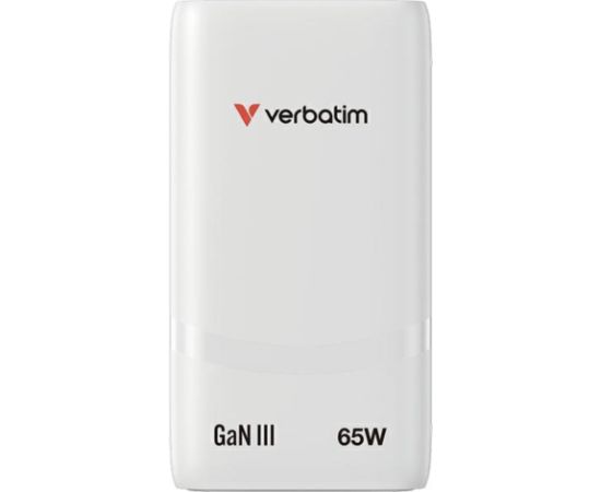 Verbatim Fold n Go Сетевой зарядное устройство USB-C / 65W / белый Verbatim Fold n Go Сетевой зарядное устройство USB-C / 65W / белый