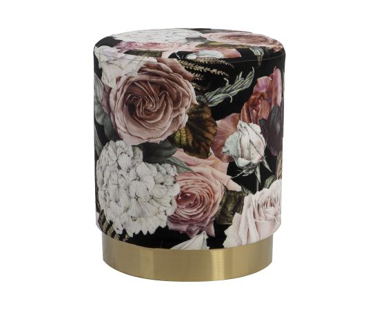 Пуф LA PERLA D35xH42см, материал покрытия: бархатная ткань, цвет: цветистый Мебель для прихожей