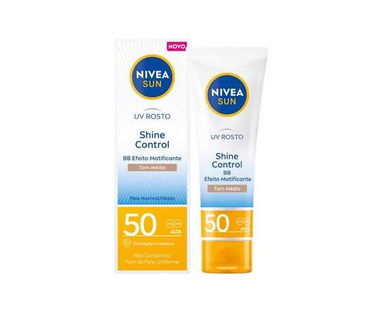Nivea Sun UV Face Shine Control Cream Tinted SPF 50 - Matující krém na obličej 50 ml 01 Medium 0ml Духи и косметика