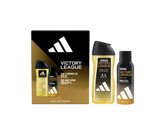 Adidas Victory League Dárková sada Deospray 150 ml a sprchový gel 250 ml 150ml Dāvanu komplekti