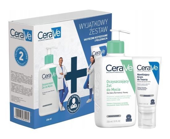 Clinique CERAVE_SET Oczyszczający żel do mycia 236ml + Nawilżający krem do twarzy 52ml Smaržas - NESAKĀRTOTS