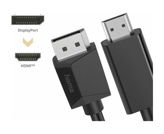 Hama DisplayPort uz HDMI kabelis 4K Ultra HD 1.5m