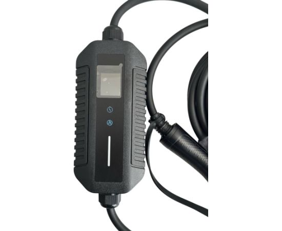 Evcharge EV Uzlāde Portatīvais 2. tipa Lādētājs 5m Regulējams 10A–32A 22 kW 3-Fāzu IP66 Melns