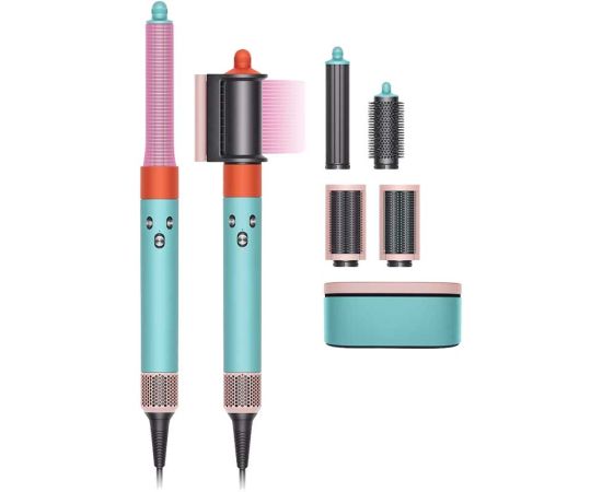 Dyson HS08 Airwrap Long Ceramic Hair Dryer and Curler Straight + Wavy Ceramic Patina/Topaz Matu fēni